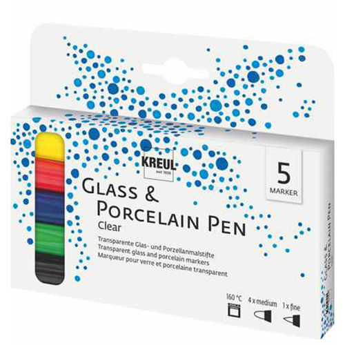 Glass Color Pen 5er Set