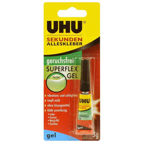 UHU Sekunden-Alleskleber geruchsfrei Superflex Gel 3g