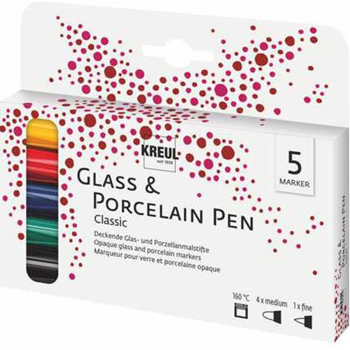 Glass & Porcelain Pen Classic 5er Set