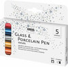 Glass & Porcelain Pen Metallic 5er Set