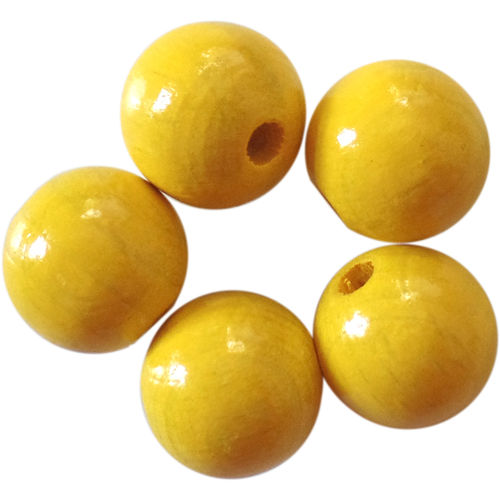 Holzperlen gelb Ø 4, 6, 8, 10, 12, 14, 16 oder 20 mm
