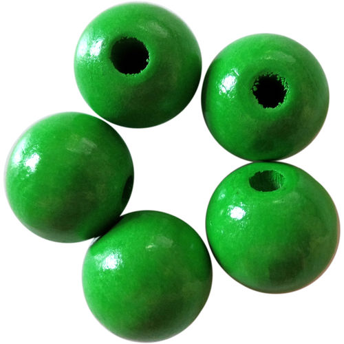 Holzperlen hellgrün Ø 4, 6, 8, 10, 12, 14 oder 16 mm