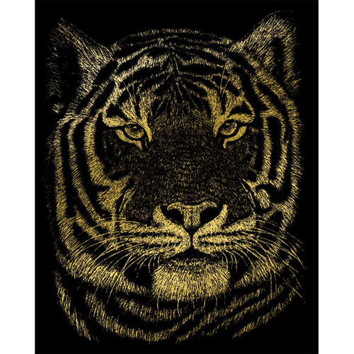 Kratzbild gold Bengal Tiger