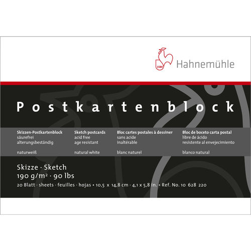 Skizzen-Postkarten-Block 190g/m²
