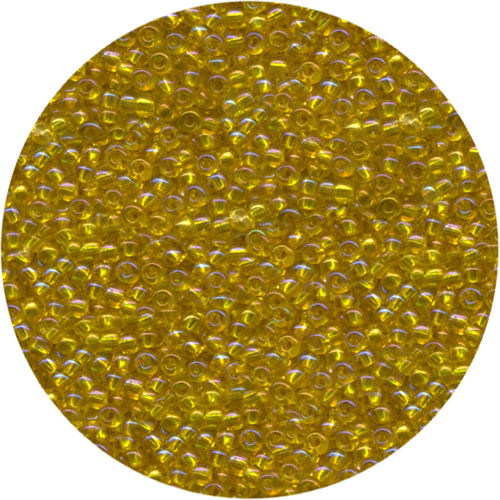 Rocailles transparent-irisierend gelb